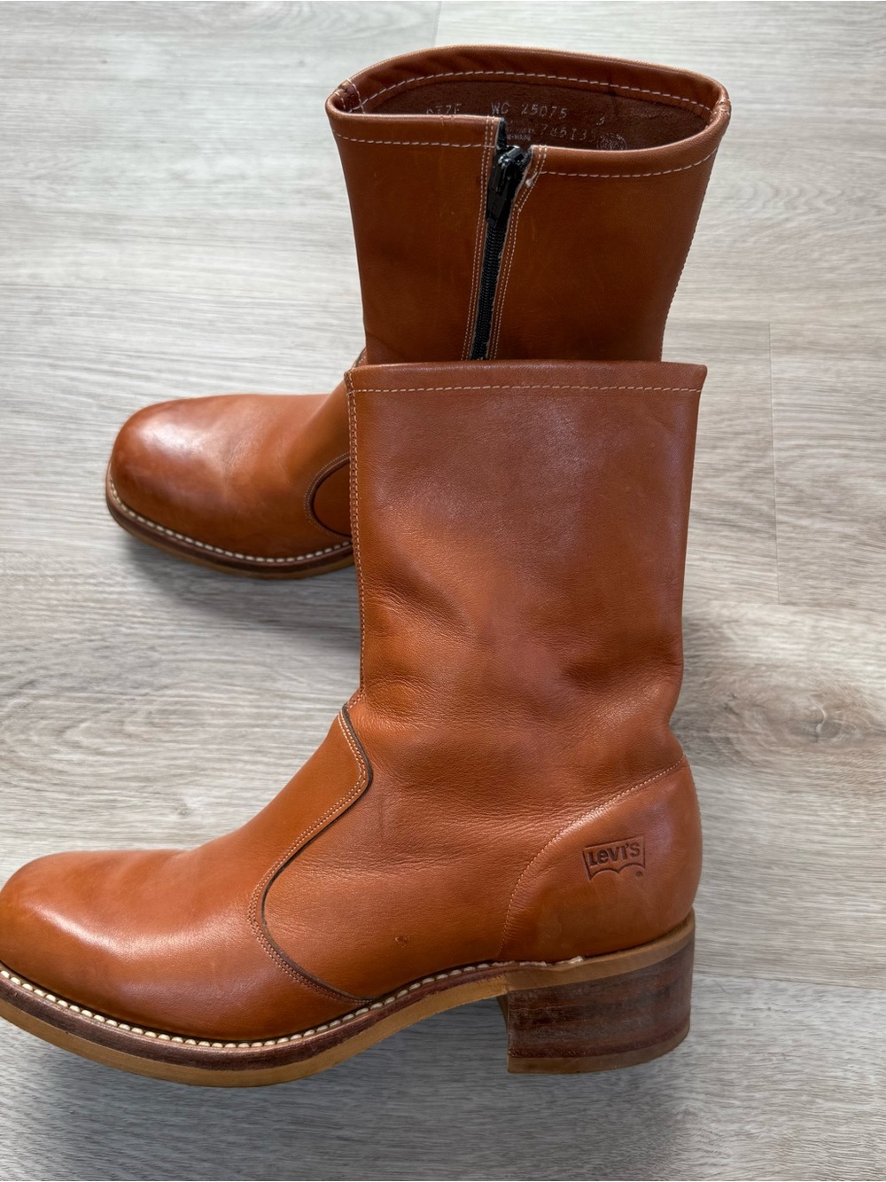 Vintage 70s Levi’s Chunky Campus Ankle Zip Boots Mens 8.5 | 9.5 Women’s USA Made - Picture 4 of 16